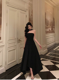Classy A line Strapless Black Sleeveless 18th Birthday Dress Party Gown Birthday Outfits Birthday Dress Ideas For Women HZ1121