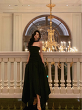 Classy A line Strapless Black Sleeveless 18th Birthday Dress Party Gown Birthday Outfits Birthday Dress Ideas For Women HZ1121