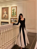 Classy A Line Square Black Sleeveless 18th Birthday Dress Party Gown Birthday Outfits Birthday Dress Ideas For Women HZ1121