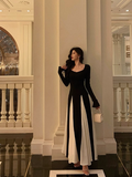 Classy A Line Square Black Sleeveless 18th Birthday Dress Party Gown Birthday Outfits Birthday Dress Ideas For Women HZ1121