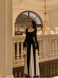 Classy A Line Square Black Sleeveless 18th Birthday Dress Party Gown Birthday Outfits Birthday Dress Ideas For Women HZ1121