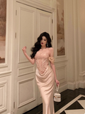 Classy Mermaid Off The Shoulder Satin 18th Birthday Dress Party Gown 21st Birthday Outfits Birthday Dress Ideas For Women HZ1121