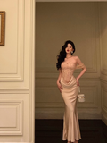 Classy Mermaid Off The Shoulder Satin 18th Birthday Dress Party Gown 21st Birthday Outfits Birthday Dress Ideas For Women HZ1121