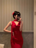 Elegant Sheath Red 18th Birthday Dress Party Gown Birthday Outfits Birthday Dress Ideas For Women HZ1121