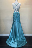 Blue Beaded Corset Mermaid Long Formal HZ0308