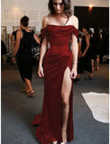 Pretty Sheath Column Prom Dresses Minimalist Dress Evening Party Prom Dress Graduation Dress HZ1121