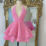Sexy 17th Birthday Dresses Short Pink Homecoming Dresses Birthday Outfits HZ1022