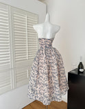 Sexy Ball Gown Sweetheart Floral Summer Dress Holiday Party Outfits For Women HZ1121