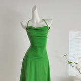Sexy Mermaid Spaghetti Straps Satin Summer Dress Holiday Party Outfits For Women HZ1121
