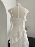 Sexy High Low Spaghetti Straps Floral Summer Dress Holiday Party Outfits For Women HZ1121