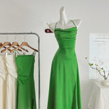 Sexy Mermaid Spaghetti Straps Satin Summer Dress Holiday Party Outfits For Women HZ1121