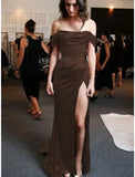Pretty Sheath Column Prom Dresses Minimalist Dress Evening Party Prom Dress Graduation Dress HZ1121